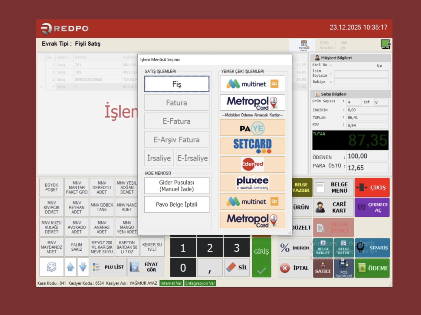 REDPO Yazılım Arayüzü 4