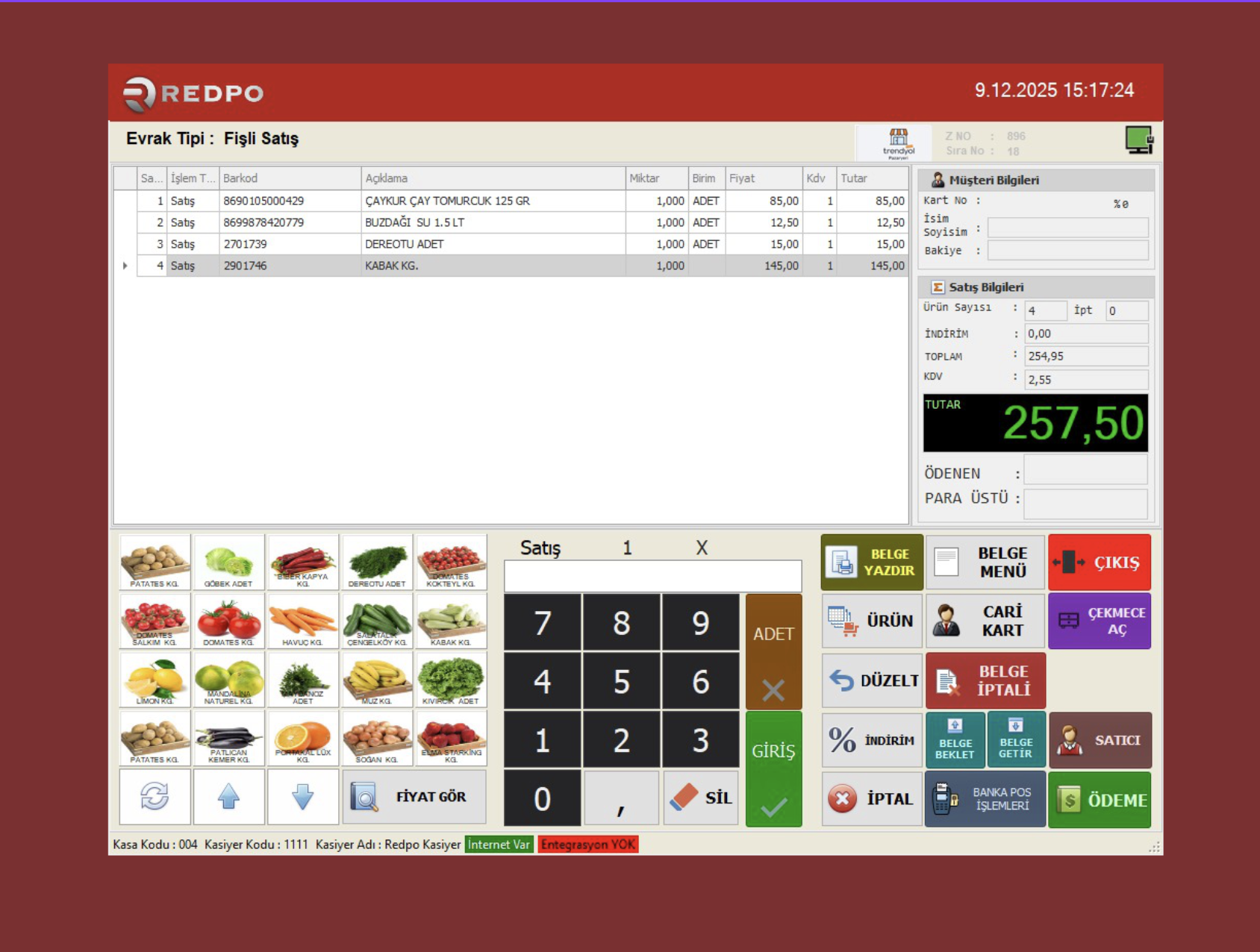 REDPO Yazılım Arayüzü 2