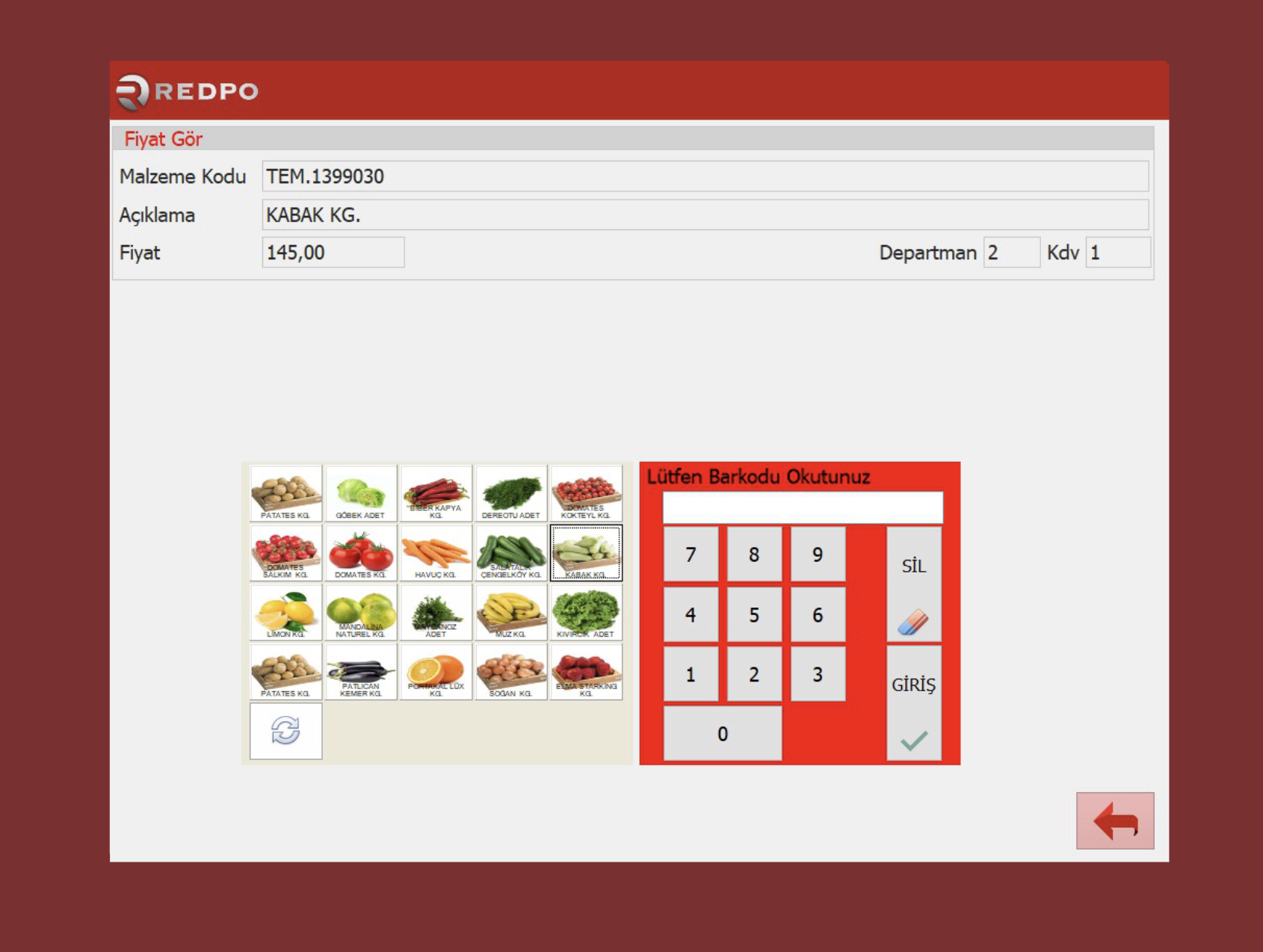 REDPO Yazılım Arayüzü 3